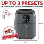 DASH Tasti-Crisp™ Electric Air Fryer Oven, 2.6 Qt., Grey – Compact Air Fryer for Healthier Food in Minutes, Ideal for Small Spaces - Auto Shut Off, Digital, 1000-Watt