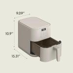 bella 6 Qt Slim Air Fryer, Fits-anywhere™ Kitchenware, EverGood™ Ceramic Nonstick Coating, Adjustable Temperature, 6 Preset Cooking Options, 60 Min Auto Shutoff w Audible Tone, 5lb Capacity, Oatmilk