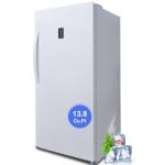 SMETA Upright Deep Freezer 13.8 Cuft, Stand Up Frost Free Standing Freezer Upright, Garage Ready Upright Freezerless Refrigerator Convertible Vertical, White