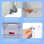 SMETA Upright Deep Freezer 13.8 Cuft, Stand Up Frost Free Standing Freezer Upright, Garage Ready Upright Freezerless Refrigerator Convertible Vertical, White