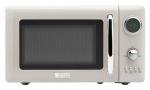 Haden 700 Watt 0.7 Cubic Foot Microwave Oven with Digital Controls, Defrost, and Instant Start Countertop Small Appliance, Putty/Chrome
