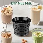 Canoly C16 Cold Press Juicer, 6" Extra Wide Feed Chute with Dual Strainers (Juice & Sorbet), Powerful AC Brushless Motor, Self Precut System, Juicer Machines with BPA Free (Space Gray)