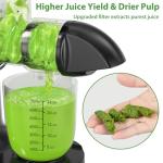 Aeitto Juicer Machines with Soft & Hard Modes, Quiet Motor, Reverse Function, Juicer Machines Vegetable and Fruit, Cold Press Juicer, Easy to Clean with Brush