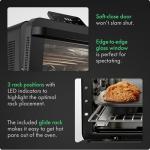 CHEF iQ MiniOven Smart Toaster Oven Air Fryer Combo, 11-in-1 Countertop Convection Oven, Bake, Broil, Air Fry, Broil, Dehydrate, 1750W, 25 Qt Capacity, Fast Cooking with Touchscreen Controls – Black
