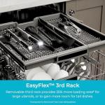 Kenmore 18" Built-in Stainless Steel Tub Dishwasher EasyFlex 3rd, SmartWash, UltraWash Plus, TurboDry, MoreSpace Adjustable Rack, Energy Star Certified, White