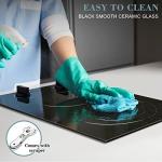 Hobsir 2 Burner Electric Cooktop, 110v Electric Stove Top Burner 12 inch Knob Control Countertop & Built-in Radiant Electrics Stove with Residual Heat Indicator, Over-Temperature Protection