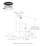 COSMO COS-63024P 30 in. Nebula Collection 250 CFM Ducted Wall Mount Range Hood, Button Control, LED Lights, Mesh Filters, Stainless Steel