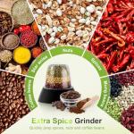 Facelle Electric Food Processor 10 Cup Large Bowl with 6.8oz Grinder, 600W Vegetable Chopper for Mincing, Dicing, Shredding, Puree & Kneading Dough, Great for Cheese Grater, Hummus, Meat and Salsa