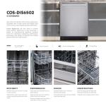 COSMO COS-DIS6502 24 in. Dishwasher in Fingerprint Resistant Stainless Steel with Stainless Steel Tub