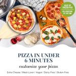 PIEZANO Crispy Crust Pizza Oven by Granitestone – Electric Pizza Oven Indoor Portable, 12 Inch Indoor Pizza Oven Countertop, Pizza Maker Heats up to 800˚F for Stone Baked Pizza at Home - Navy