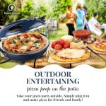 PIEZANO Crispy Crust Pizza Oven by Granitestone – Electric Pizza Oven Indoor Portable, 12 Inch Indoor Pizza Oven Countertop, Pizza Maker Heats up to 800˚F for Stone Baked Pizza at Home - Navy