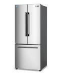 BLACK+DECKER 16 Cu. Ft. French Door Refrigerator with Built-in Ice Maker, Full Size Refrigerator with Bottom Mount Freezer Drawer, Frost Free, ENERGY STAR certified, BRF1600GIMS, Stainless Look