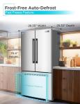 BLACK+DECKER 16 Cu. Ft. French Door Refrigerator with Built-in Ice Maker, Full Size Refrigerator with Bottom Mount Freezer Drawer, Frost Free, ENERGY STAR certified, BRF1600GIMS, Stainless Look