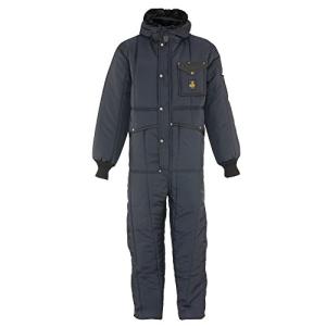RefrigiWear Iron-Tuff Insulated Coveralls with Hood, -50 F Comfort Rating, (Navy), (Small)