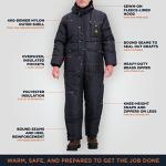 RefrigiWear Iron-Tuff Insulated Coveralls with Hood, -50 F Comfort Rating, (Navy), (Small)