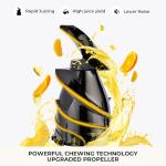 SUSTEAS Cold Press Juicer, 5.3" Feed Chute Slow Masticating Machines with 300W, Fit Whole Fruits & Vegetables, Easy to Clean, High Juice Yield, White