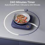 CIARRA CATIH1A-M Portable Induction Cooktop, Slim Single Electric Countertop Burner with Sensor Touch and Digital time, Blue