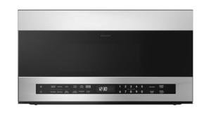 SHARP SMO1759JS Smart Over the Range Microwave Oven with 13.6" Carousel Turntable, 30-inch, 1.7 Cubic Feet, 1,000 Watt, 300CFM Fan, Sensor Cooking, Compatible with Alexa, Edge to Edge Black Glass
