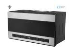 SHARP SMO1759JS Smart Over the Range Microwave Oven with 13.6" Carousel Turntable, 30-inch, 1.7 Cubic Feet, 1,000 Watt, 300CFM Fan, Sensor Cooking, Compatible with Alexa, Edge to Edge Black Glass