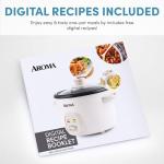 Aroma Housewares 4-Cups (Cooked) / 1Qt. Rice & Grain Cooker (ARC-302NG), White
