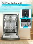 BLACK+DECKER 24" Built-In Dishwasher, 12-Place Setting Capacity with Stainless Steel Tub, Dish Washer with 5 Wash Programs and Smart Wash Cycle, ENERGY STAR Certified, BDW100MB, Black