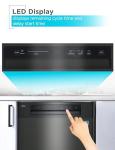 BLACK+DECKER 24" Built-In Dishwasher, 12-Place Setting Capacity with Stainless Steel Tub, Dish Washer with 5 Wash Programs and Smart Wash Cycle, ENERGY STAR Certified, BDW100MB, Black