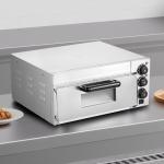 VEVOR Commercial Pizza Oven Countertop, 16" Single Deck Layer, Stainless Steel Electric Pizza Oven with Stone and Handle, Multipurpose Indoor Pizza Maker for Restaurant Home Pretzels Baked
