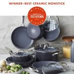 GreenPan 16 Piece Valencia Pro Ceramic Nonstick Cookware Set, PFAS-Free, Induction Ready, Hard Anodized Pots & Pans with Lids, Compatible on All Cooktops, Dishwasher & Oven Safe, Gray