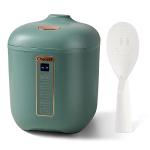 CHACEEF Mini Rice Cooker 2 Cups Uncooked, 1.2L Rice Cooker Small, Portable Non-Stick Small Travel Rice Maker, BPA Free, Smart Control Multifunction Cooker with 24 Hours Timer Delay & Keep Warm Function, Green