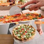 2025 Upgraded Pizza Oven, Indoor Pizza Oven Heats up to 840°F, Bake 12 Inch Pizzas in 90 Seconds, 6 Touchscreen Presets Countertop Electric Pizza Maker with Pizza Stone&Peel&Cutter Included