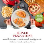 PIEZANO Pizza Oven EXCLUSIVE Bundle with Pizza Cutter + Dough Roller by Granitestone, Electric Indoor Portable, 12 Inch Indoor Pizza Oven Countertop Heats up to 800˚F As Seen on TV Products