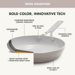GreenPan Nova 10-Piece Cookware Pots & Pans Set, Oprah’s Favorite Things 2024, PFAS-Free Ceramic Nonstick, Fry, Sauté, Stockpot, Utensils, Lids, Induction Suitable, Dishwasher & Oven Safe, Clay