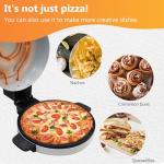 Electric Pizza Oven, 12 inch Pizza Maker Indoor Countertop Pizza Ovens Crispy Crust Stone Baked Pizza, Homemade Pizza in 6 Minutes! Ideal for Indoor or Outdoor Party