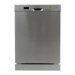 West Bend WB120BDWVSS Dishwasher 24-Inch Built in with 3 Wash Options and Automatic Cycles, Stainless Steel Construction with Electronic Control LED Display, Low Noise Rating, 57 dBA, Metallic