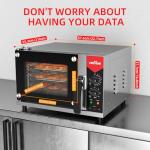 CROSSON 23L Quarter-Size Convection Oven,3-Tier Commercial Toaster oven w/Front Glass Door,3 set of Wire Racks,120 Minutes Timer and Interior Light, 120V/1600W Countertop Conventional Oven