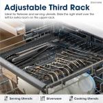 Sharp SDW6736MS 24-inch Stainless Steel Dishwasher, Third Rack, Library Quiet 47 dB, Power Wash Sprayer