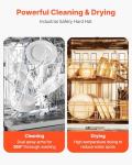 VEVOR 24 Inch Built-In Dishwasher, Stainless Steel Tub, 14 Place Settings and 8 Washing Programs, 23.82 x 25.2 x 33.78 Inch Low-Noise Dishwashing Machine with Upper/Lower Racks and Zoned Storage