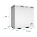 Avanti 7.0 Cu. Ft. Garage Ready Chest Freezer with Flip-Up Lid, Removable Storage Basket, External Temperature Control, Manual Defrost, and Power Indicator Light. 5.0 cu.ft., White