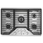 GE PGP9030SLSS 30 Inch Gas Cooktop, Solid Black