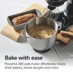 Hamilton Beach 63391 Stand Mixer, Stainless Steel, Black