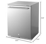 Frostronics 24 Inch 168 Cans Outdoor Beverage Refrigerator, 5.47 cu. ft. Built-in Beverage Cooler with Easy-Swap Reversible Door, 26°F Outdoor Beverage Fridge, SUS304, Lockable, ETL & NSF7 Certified