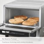 Panasonic FlashXpress Toaster Oven Countertop, 4-Slice Compact Size w/Double Infrared Heating, PFAS-free, 6 Auto Cook Options & Precise Temperature Control, 1300W - NB-G200P (Stainless Steel)