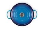 Le Creuset Signature Enamelled Cast Iron Round Casserole Dish With Lid, 28 cm, 6.7 Litre, Azure, 21177182202430