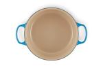 Le Creuset Signature Enamelled Cast Iron Round Casserole Dish With Lid, 28 cm, 6.7 Litre, Azure, 21177182202430