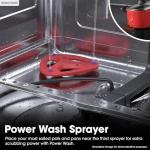 Sharp SDW6726MS 24-inch Stainless Steel Dishwasher, 47 dB Library Quiet, Third Rack, Power Wash Sprayer, 12 Place Settings,