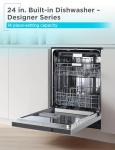 BLACK+DECKER 24" Designer Series Built-In Dishwasher, 14-Place Setting Capacity with Stainless Steel Tub, 6 Wash Programs and Smart Wash System, Low Noise, ENERGY STAR Certified, BDW400MS