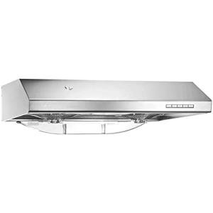 Pacific Auto Clean Under Cabinet Ducted Range Hood 30" - 900 CFM Powerful Wall Mount Kitchen Vent Hood - Electric Stainless Steel, Dual Fans, Ultra Quiet, Filterless, LED Lights, Auto Cleaning AC30BS
