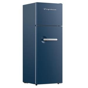 Frigidaire Retro Apartment Size Refrigerator with Top Freezer - 2 Door Fridge with 7.5 Cu Ft of Storage Capacity, Adjustable Spill-Proof Shelves, Door & Crisper Bins, Azure