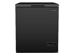 FRIGIDAIRE EFRF5003-BLACK Chest Deep Freezer-Garage-Ready, 5.0 Cu. Ft. Capacity, Black-Adjustable Thermostat-Removable Vinyl Coated Wire Basket-Easy Defrost Drain