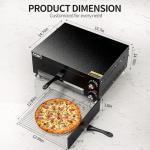 Awgpd Electric Pizza Oven Indoor Countertop Pizza Oven Commercial Pizza Maker Machine for Home with Timer Stainless Steel Pizza Cooker, Suitable for Both Commercial and Home Use (Black1)